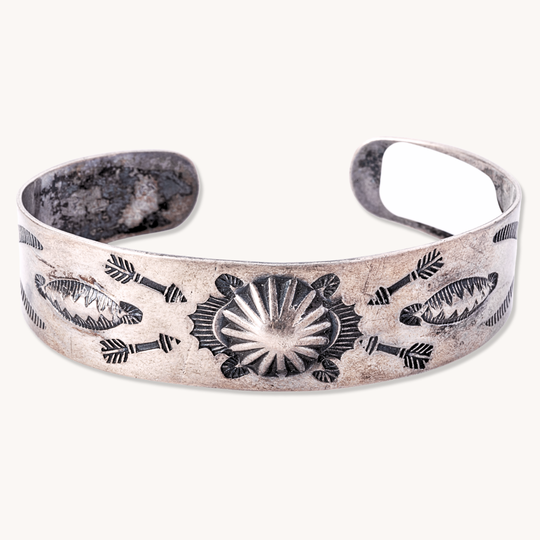 Vintage Sterling Silver with Repousse Stampwork