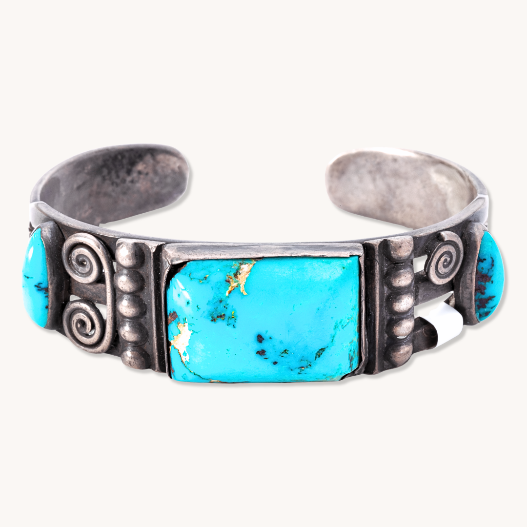 Vintage 3-Stone Turquoise Bracelet