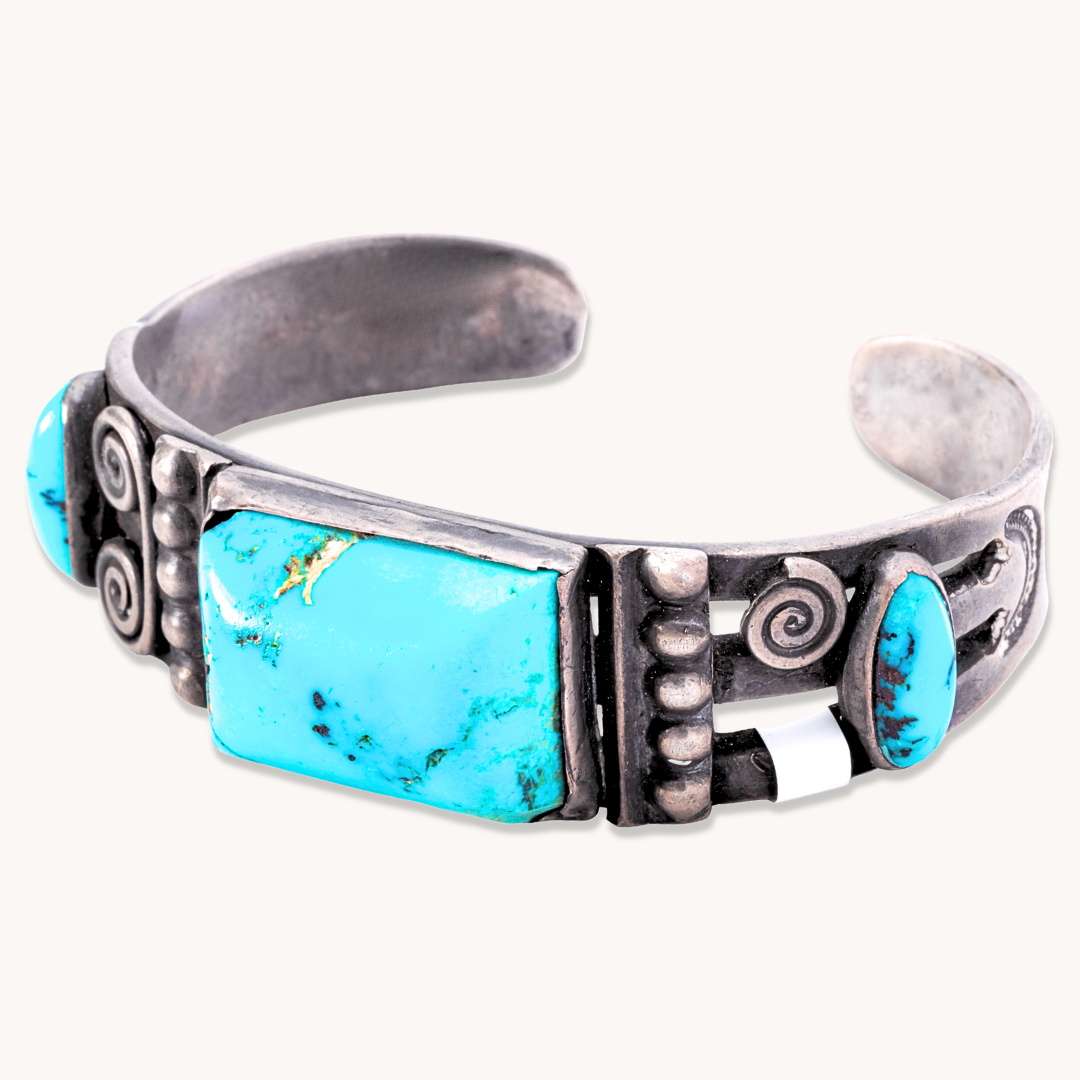 Vintage 3-Stone Turquoise Bracelet