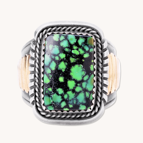 Turquoise Ring with 14k Gold Accents