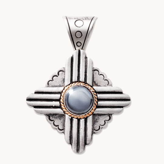 Zia Pendant with Glass Centerpiece