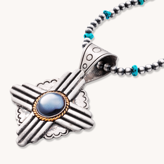 Zia Pendant with Glass Centerpiece