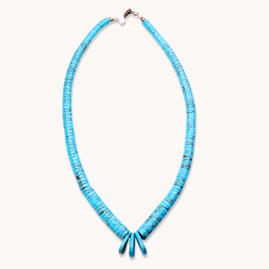 Vintage Turquoise Heishe Beads Necklace