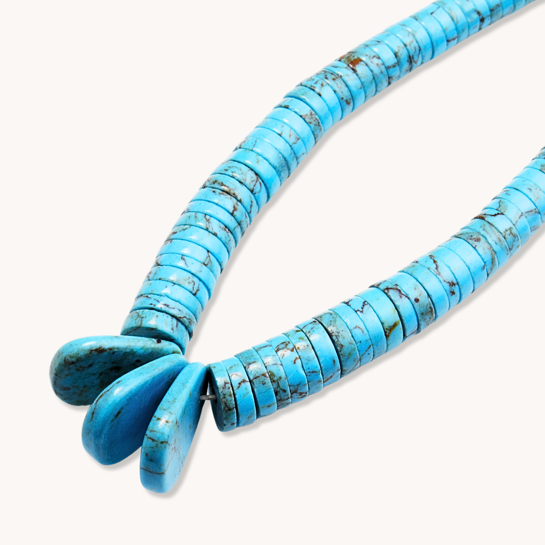 Vintage Turquoise Heishe Beads Necklace