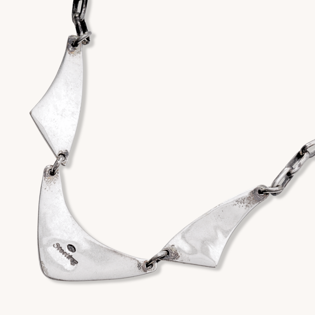 3-Pendant Opal Inlay Necklace