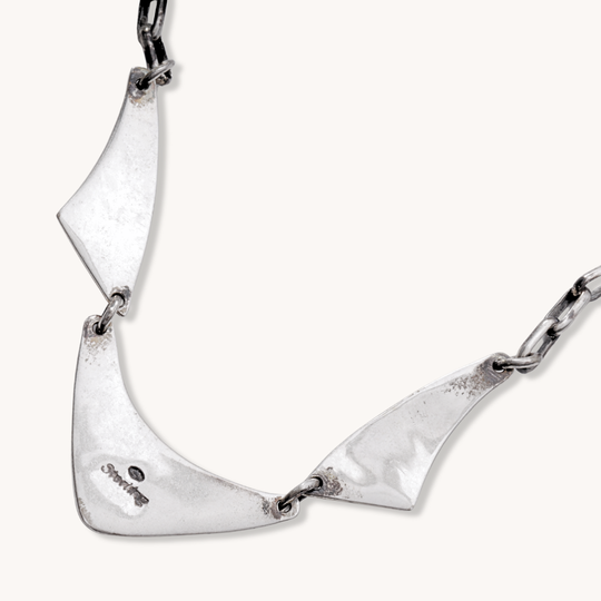 3-Pendant Opal Inlay Necklace