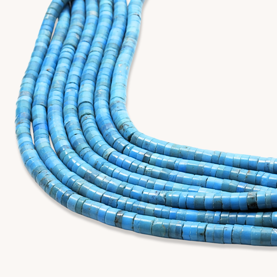 7-Strand Turquoise Heishe Beads Necklace