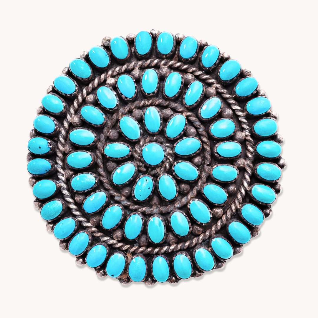 Vintage Turquoise Cluster Pendant