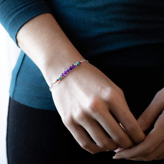 Bead Maiden: Amethyst Birthstone Bracelet (February)