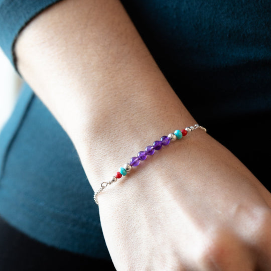 Bead Maiden: Amethyst Birthstone Bracelet (February)