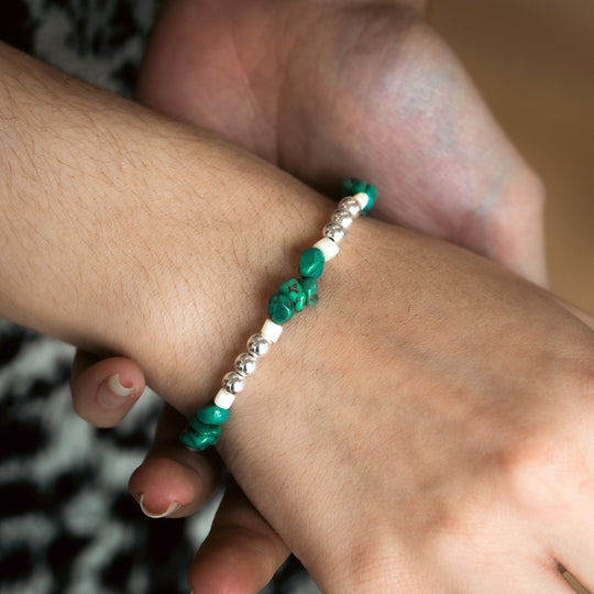 Bead Maiden: Turquoise Clover Bracelet