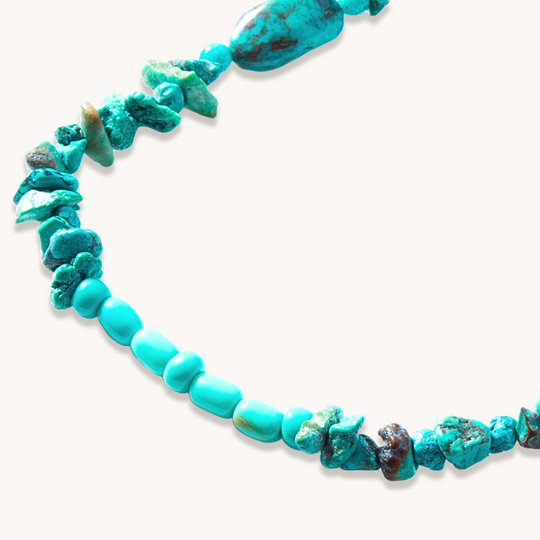 Bead Maiden: Turquoise Beads Rope Necklace