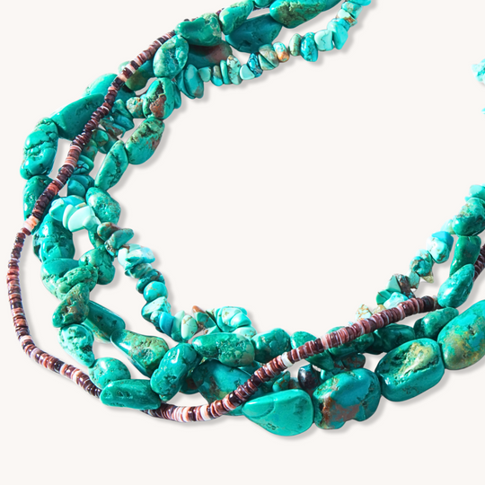 Bead Maiden: 4-Strand Turquoise & Heishe Necklace