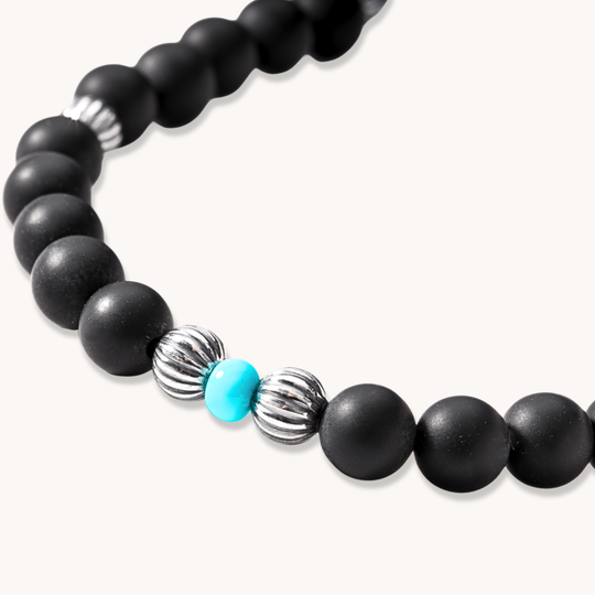 Bead Maiden: Onyx & Egyptian Turquoise Beads Necklace