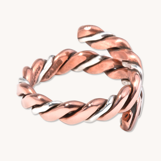 Two-Tone Twist Adjustable Ring