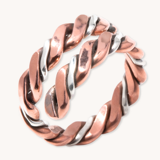 Two-Tone Twist Adjustable Ring