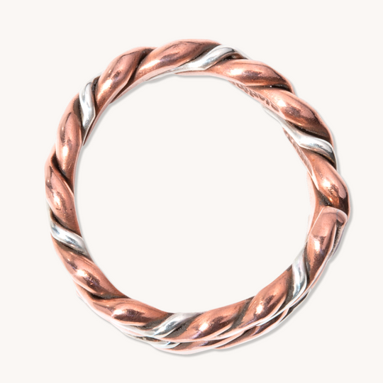 Two-Tone Twist Adjustable Ring