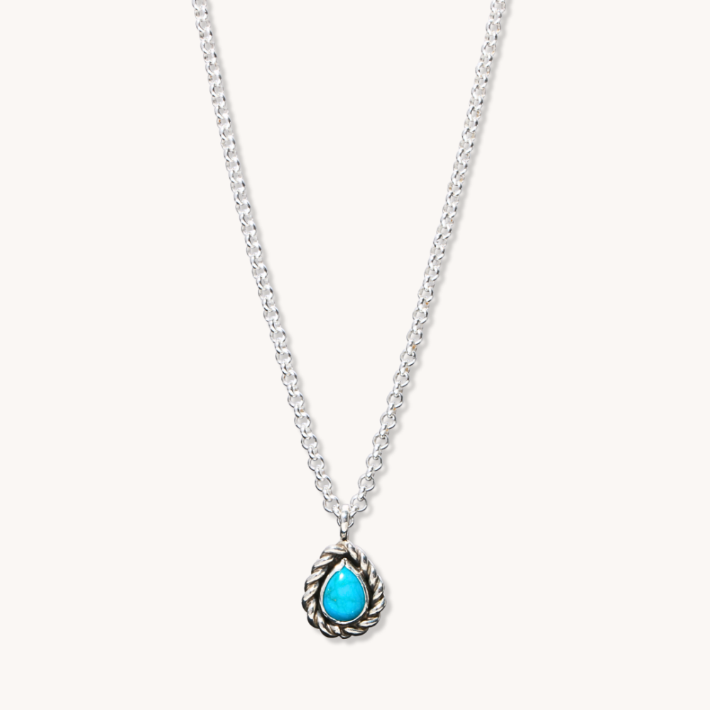 Turquoise Teardrop Pendant by Devin Edison