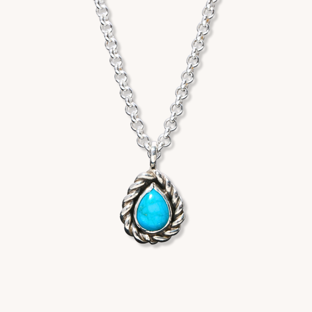 Turquoise Teardrop Pendant by Devin Edison