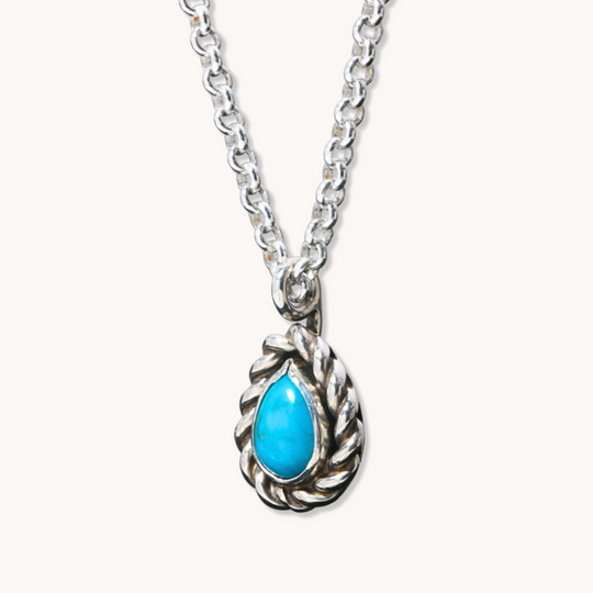 Turquoise Teardrop Pendant by Devin Edison