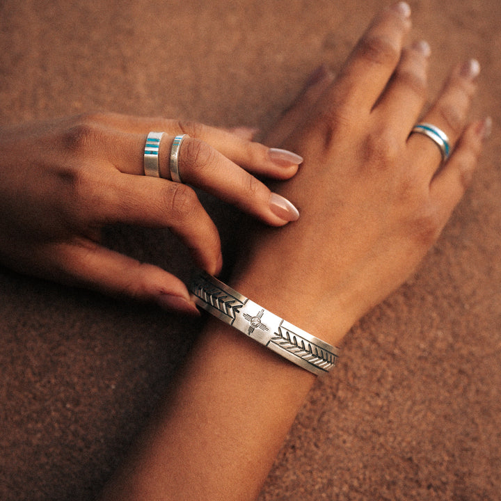 Sterling Silver Southwest Cuff Bracelet