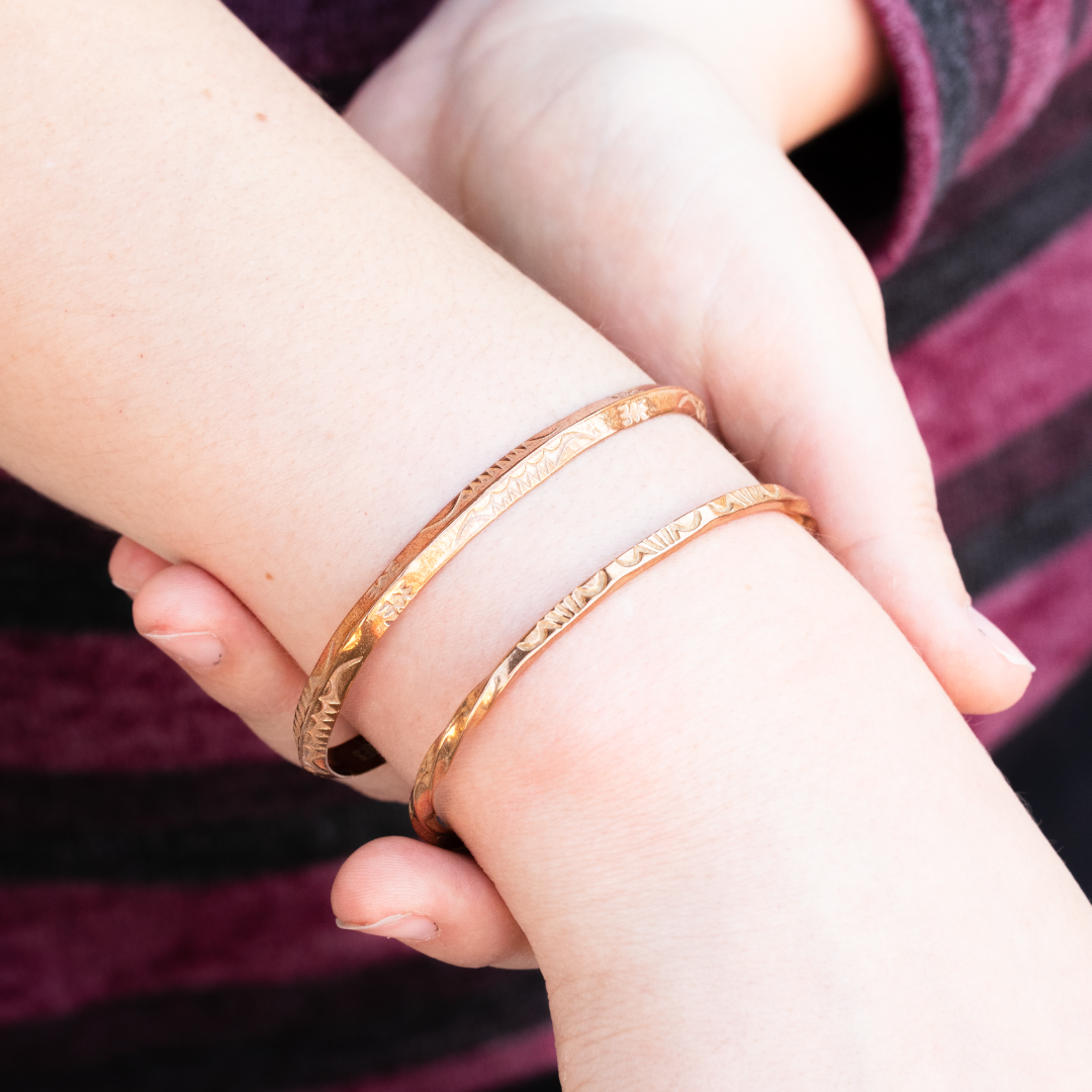 Stamp Dancer: Bronze Sagebrush Stacker Bracelet