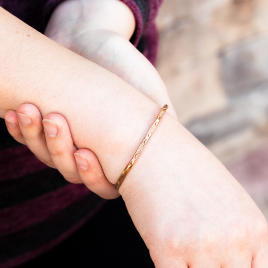 Stamp Dancer: Bronze Sage Twist Stacker Bracelet