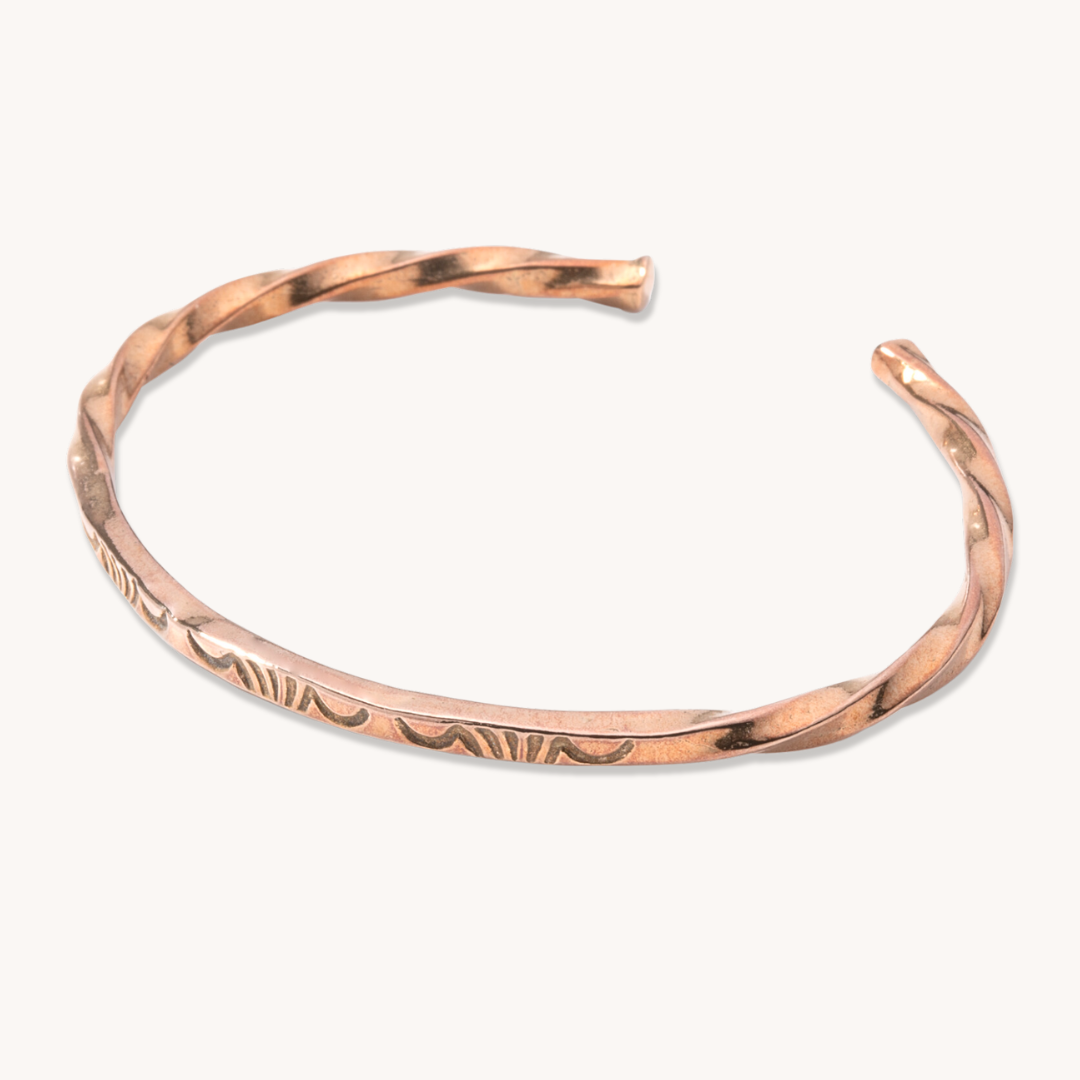 Stamp Dancer: Bronze Sage Twist Stacker Bracelet