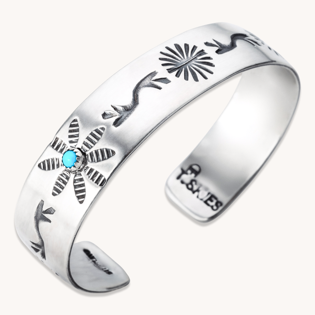 Stamp Dancer: Turquoise Garden Cuff Bracelet