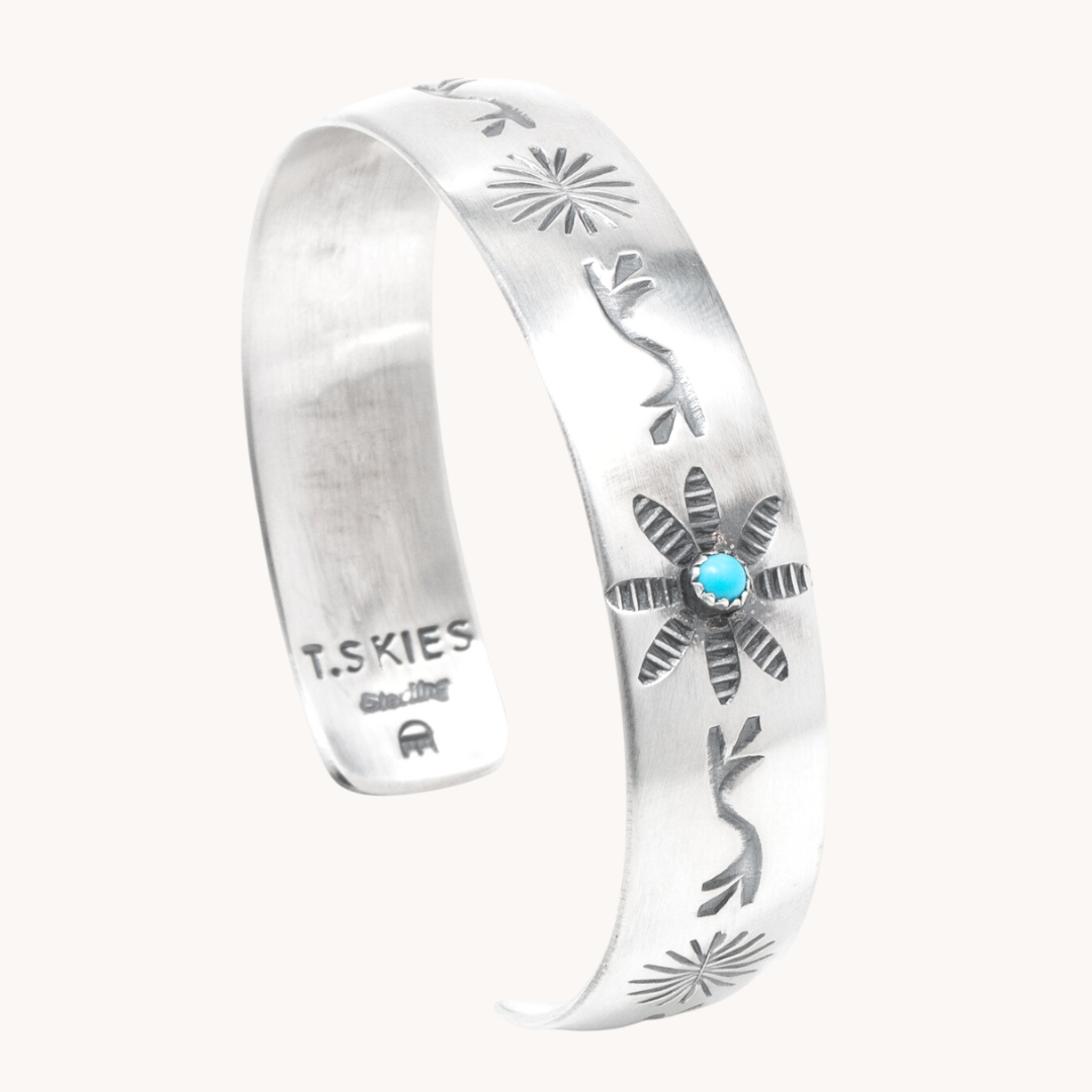 Stamp Dancer: Turquoise Garden Cuff Bracelet