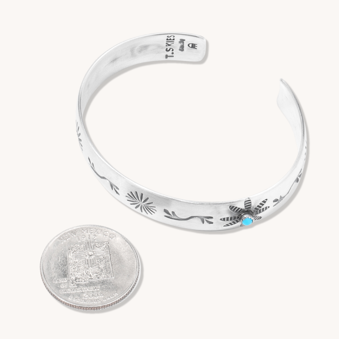 Stamp Dancer: Turquoise Garden Cuff Bracelet