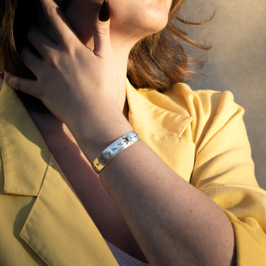 Stamp Dancer: Turquoise Garden Cuff Bracelet