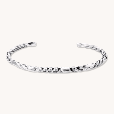 Stamp Dancer: Rivulet Stackable Bracelet — hand-stamped sterling silver