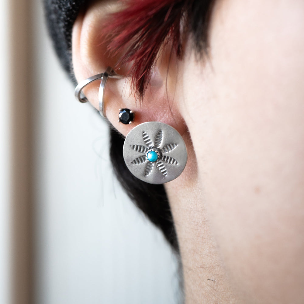 Stamp Dancer: Turquoise Garden Earrings