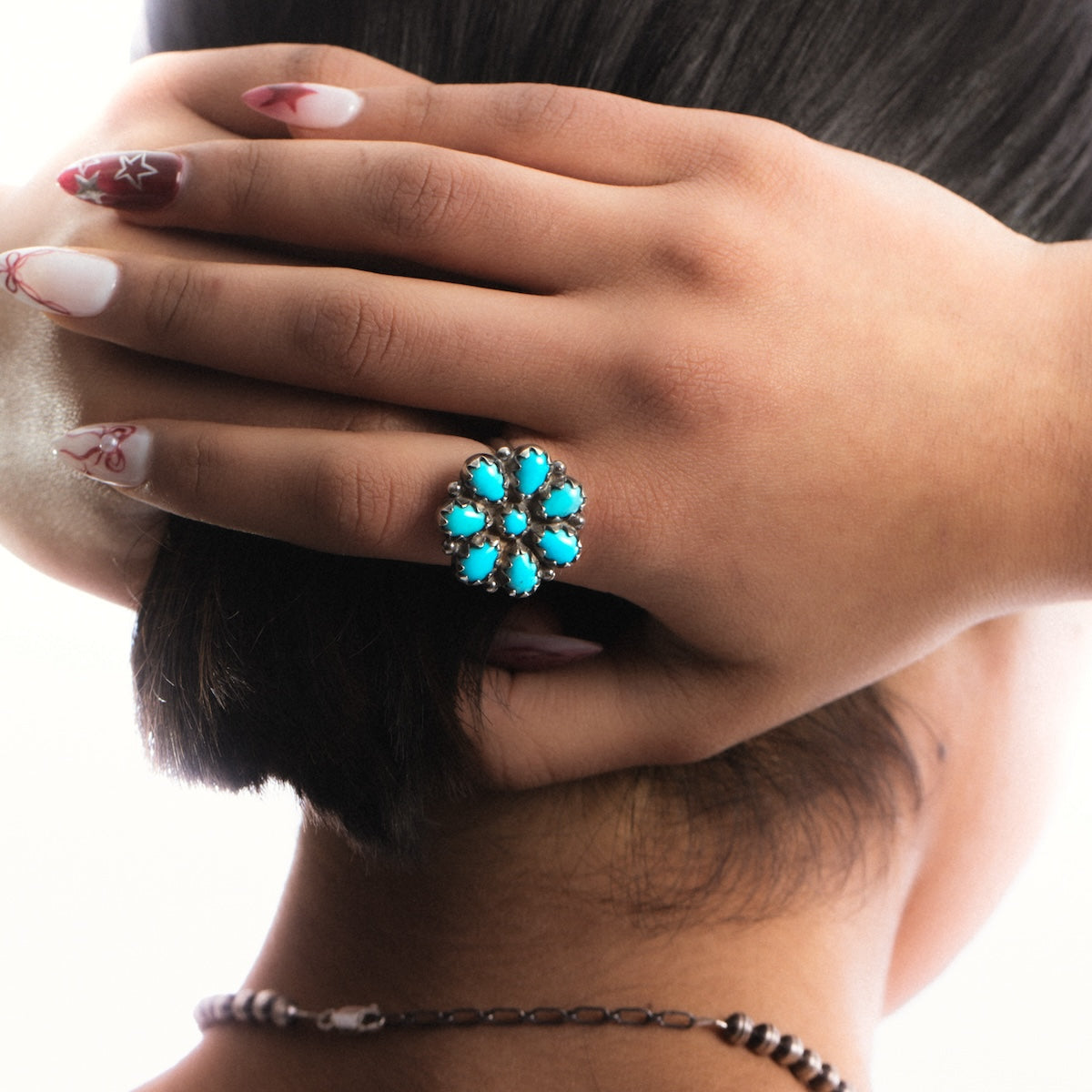★TATIANA★ Colorful Shushu Ring_SE0154 Purple Turquoise Ring Sterling Silver R2626-C77