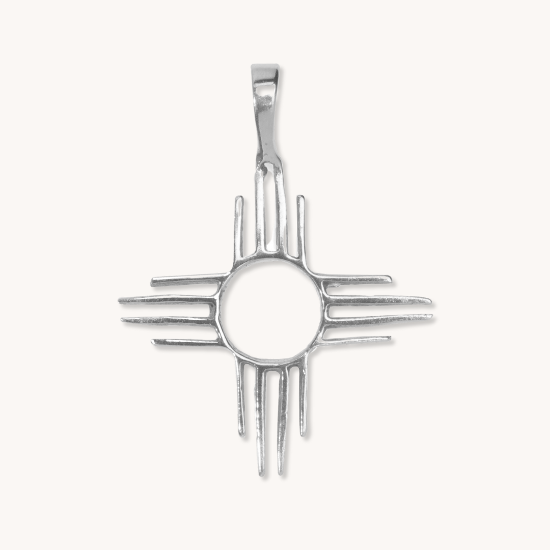 Zia Sun Symbol Pendant in Sterling Silver 