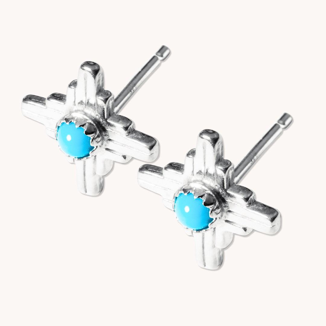 Enchantment: Turquoise Mini Zia Stud Earrings