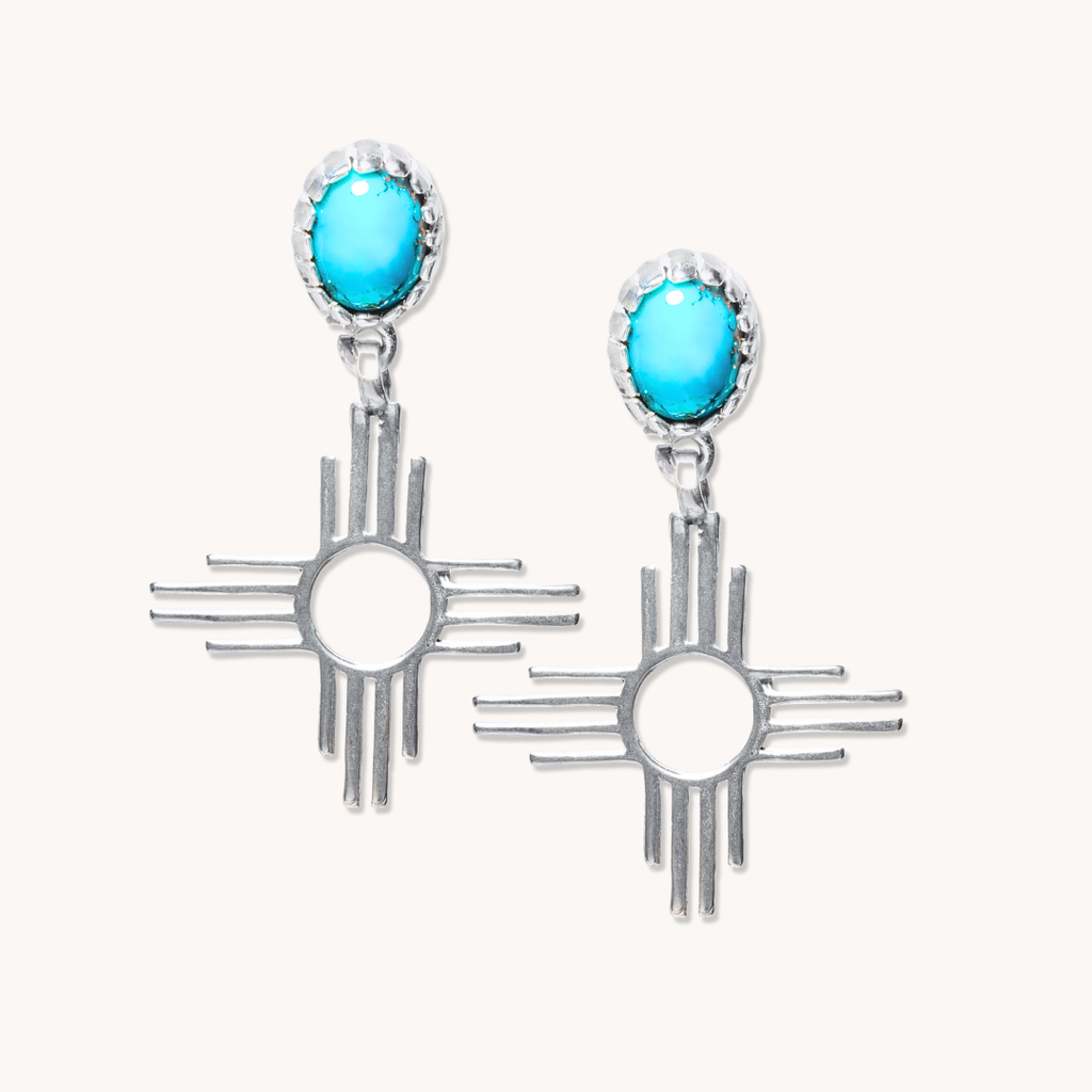 Turquoise Zia Drop Earrings, Shop Turquoise Earrings by TSkies – T