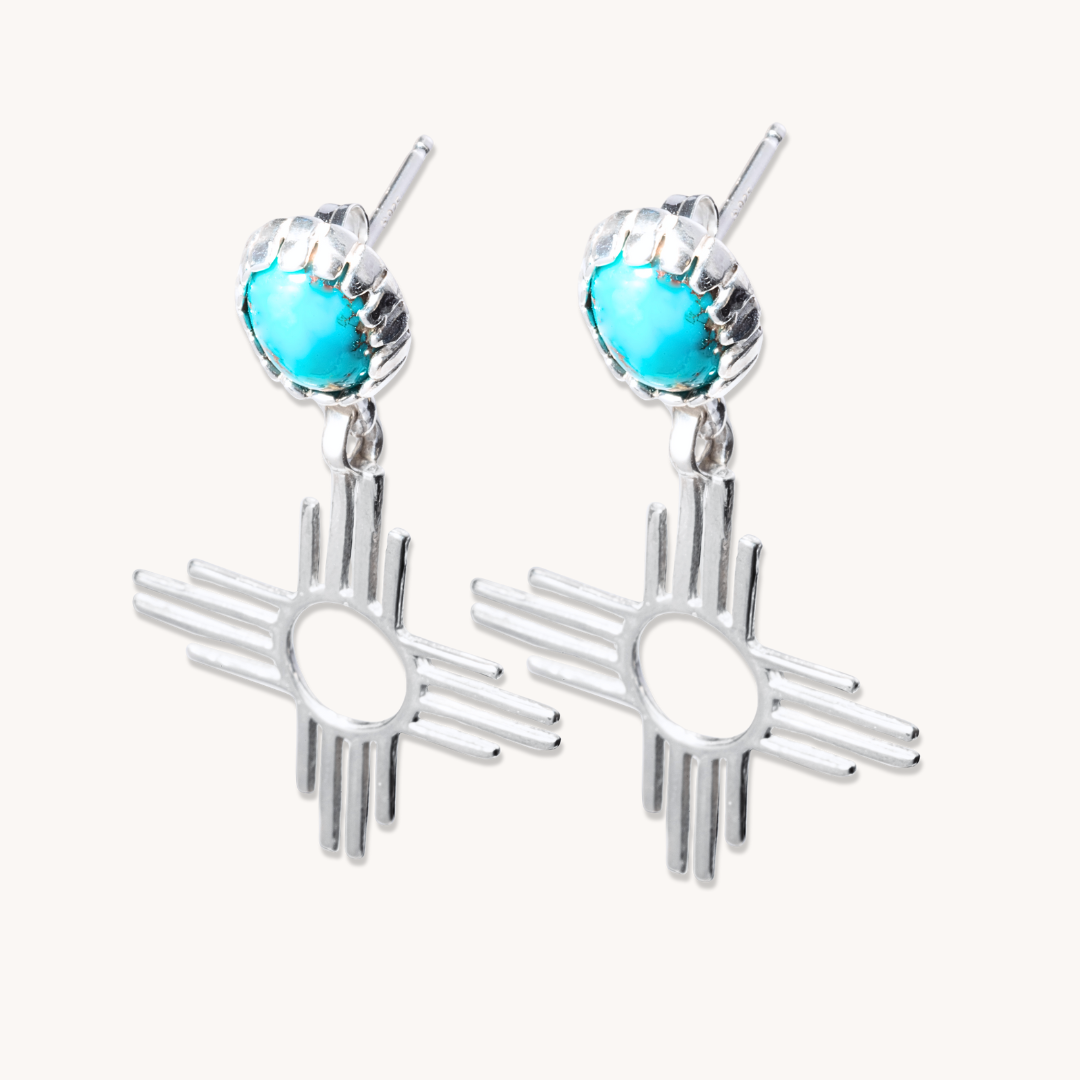 Enchantment: Turquoise Zia Earrings