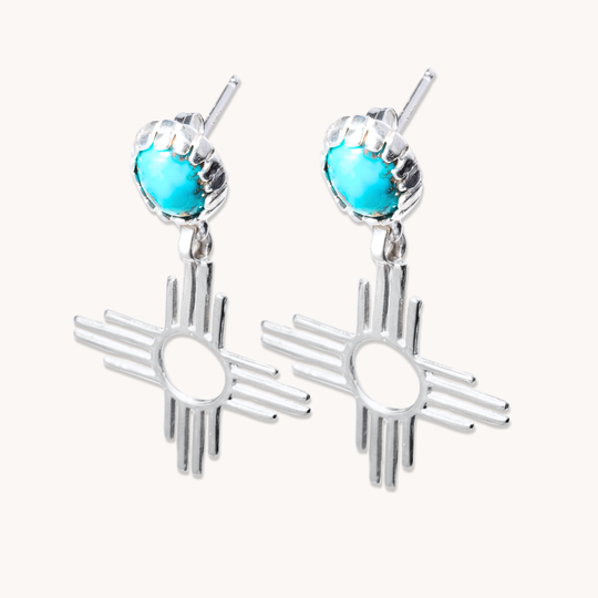 Enchantment: Turquoise Zia Earrings