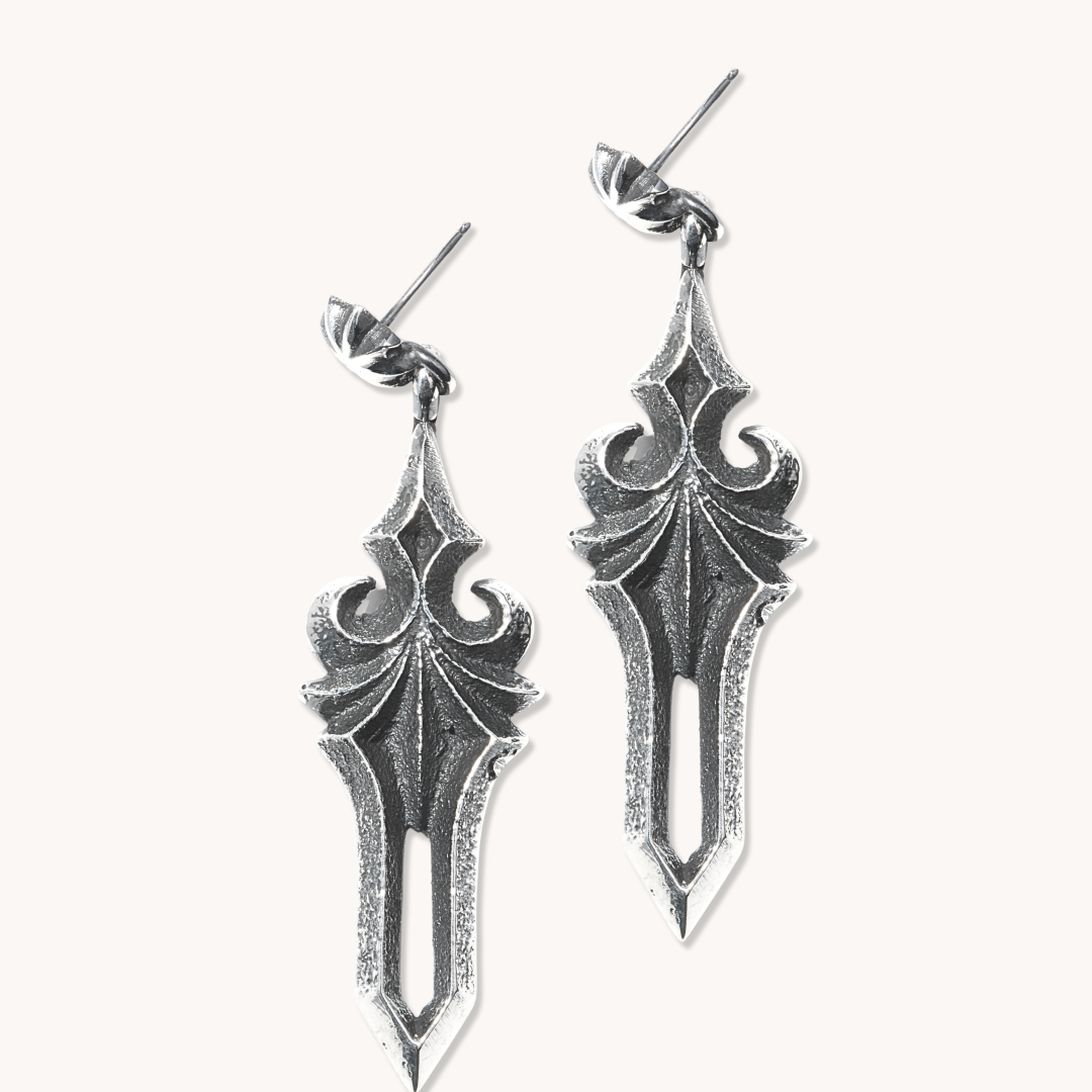 Navajo Tufa Cast Earrings (by F. Parkhurst)