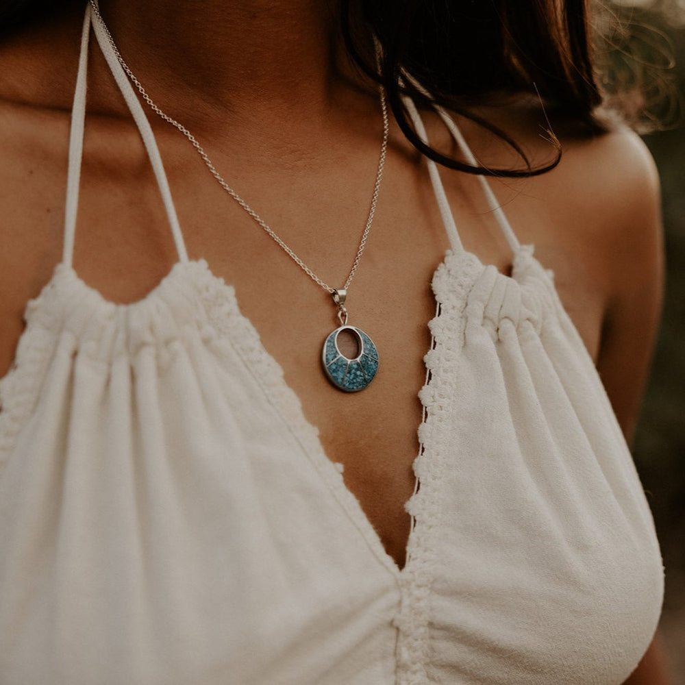 Radiante: Lunar Eclipse Turquoise Pendant