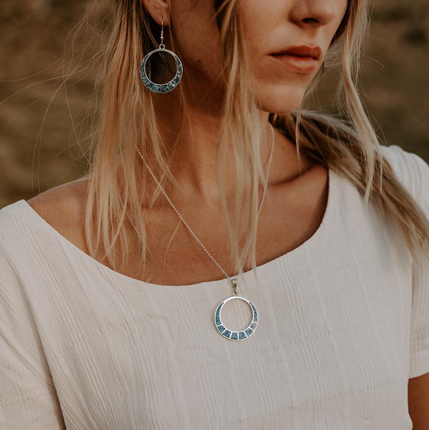 Radiante: Solar Eclipse Turquoise Earrings