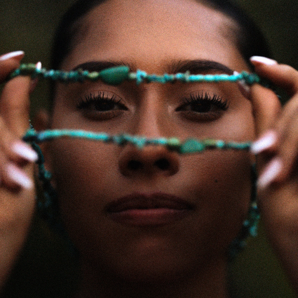 Bead Maiden: Turquoise Beads Rope Necklace
