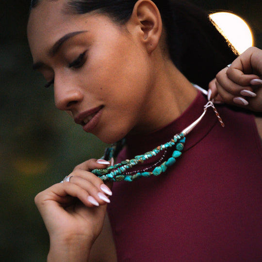 Bead Maiden: 4-Strand Turquoise & Heishe Necklace