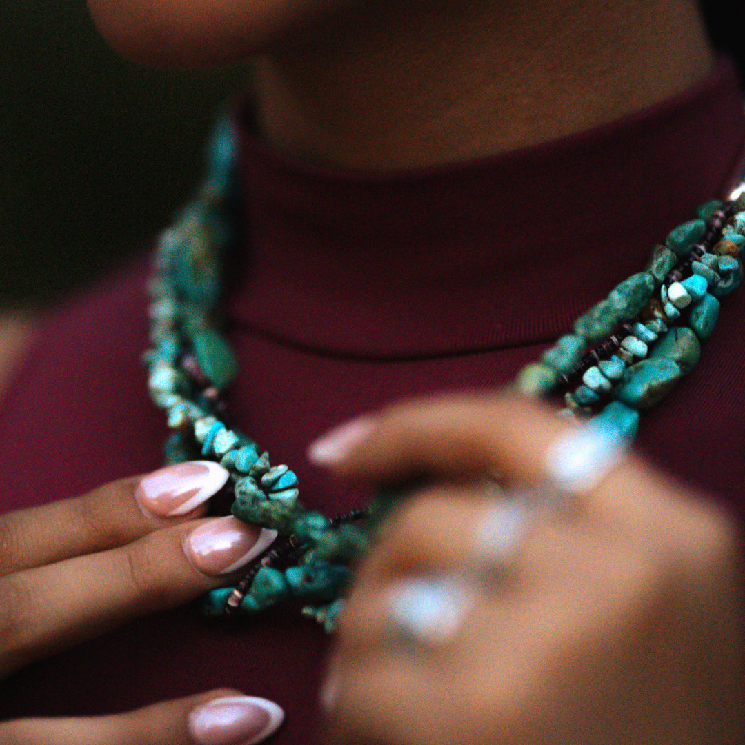Bead Maiden: 4-Strand Turquoise & Heishe Necklace
