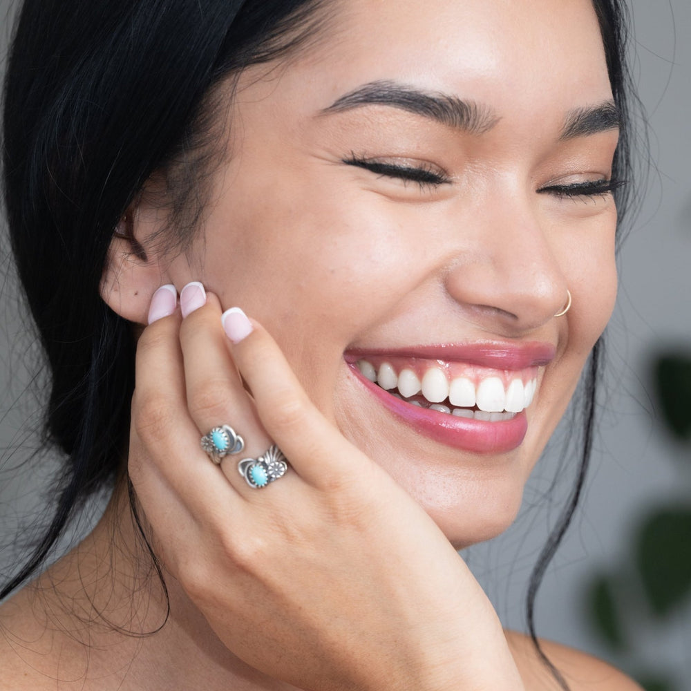 Radiante: Turquoise Helix Adjustable Ring