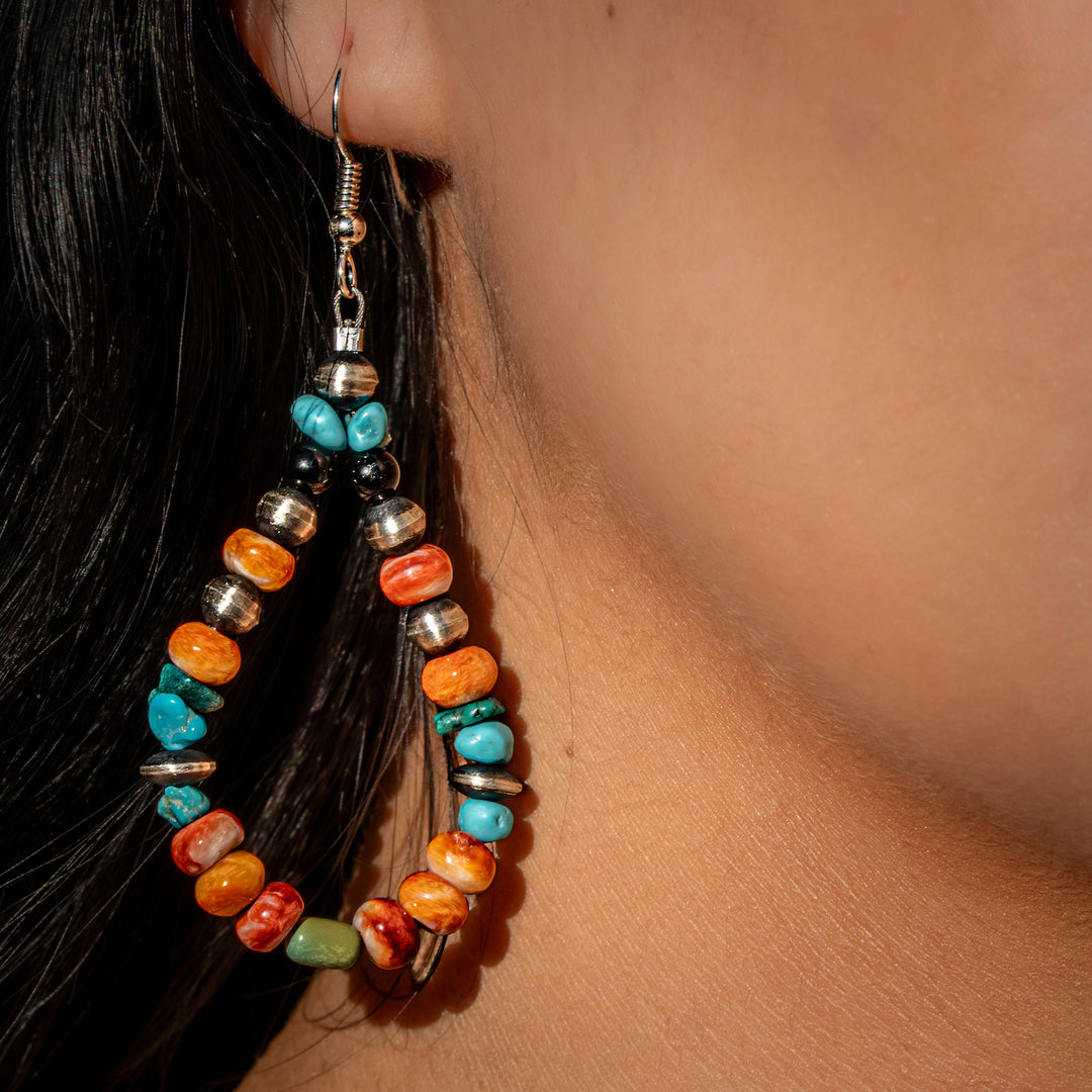 Bead Maiden: Southwest Skies Multi-Bead Dangle Earrings