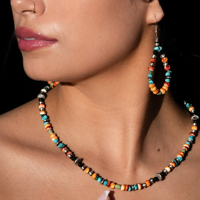 Bead Maiden: Southwest Skies Multi-Bead Dangle Earrings