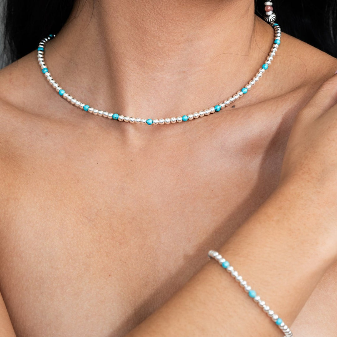 Desert Blossom: Turquoise Starshine Necklace & Bracelet Set